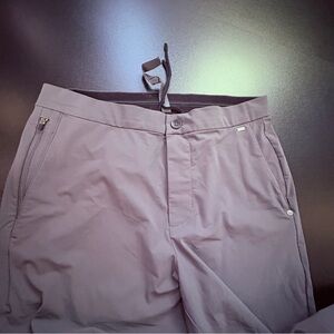 Vuori‎ gray waisted button front pants lightweight zip pocket Medium women
